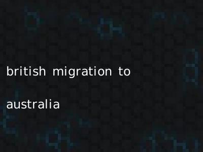 british migration to australia