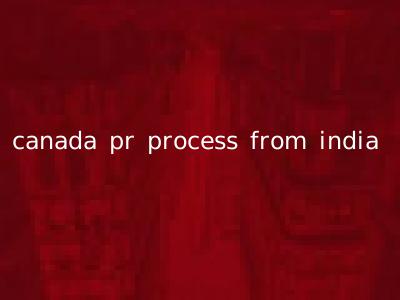 canada pr process from india