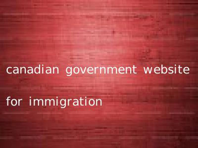 canadian government website for immigration