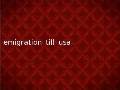 emigration till usa