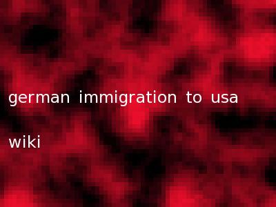 german immigration to usa wiki