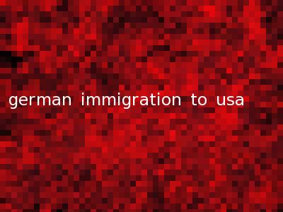 german immigration to usa