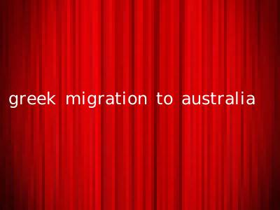 greek migration to australia