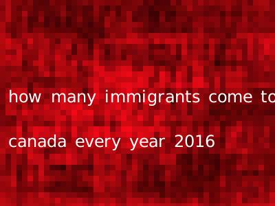 how many immigrants come to canada every year 2016