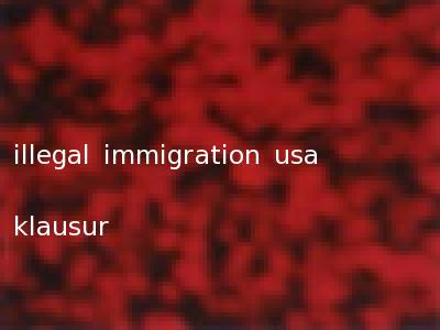 illegal immigration usa klausur