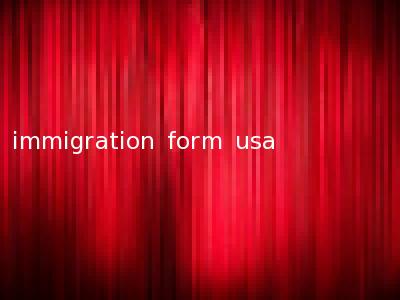 immigration form usa