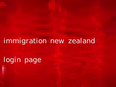 immigration new zealand login page