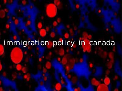 immigration policy in canada
