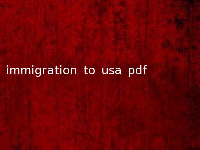 immigration to usa pdf
