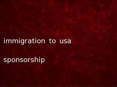 immigration to usa sponsorship