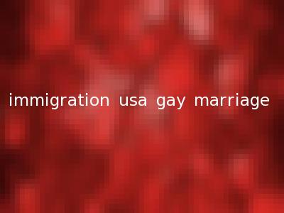 immigration usa gay marriage
