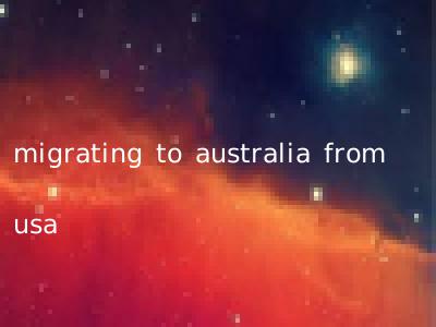 migrating to australia from usa