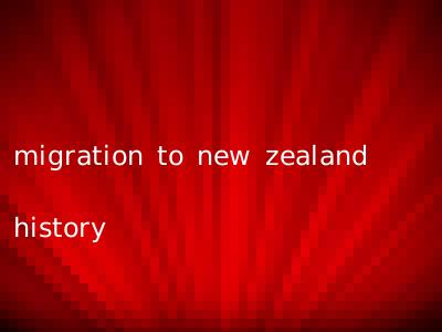 migration to new zealand history