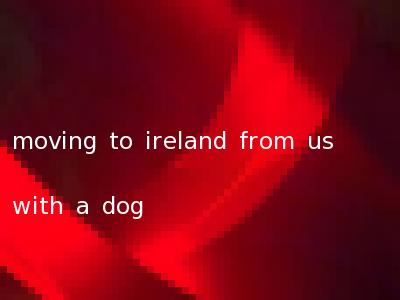 moving to ireland from us with a dog