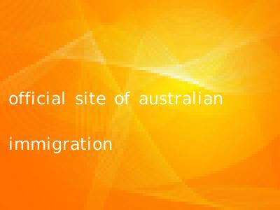 official site of australian immigration