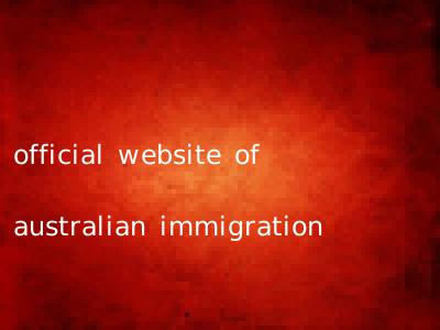 official website of australian immigration