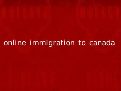 online immigration to canada