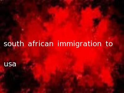 south african immigration to usa