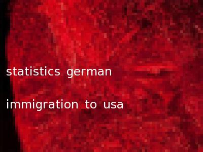 statistics german immigration to usa