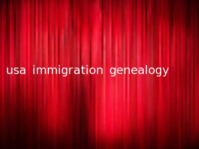usa immigration genealogy