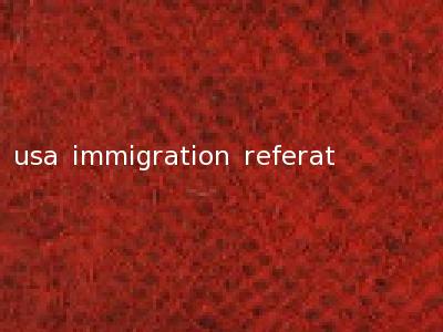 usa immigration referat