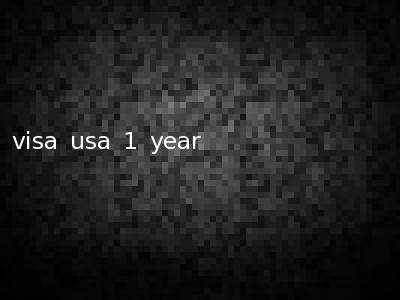 visa usa 1 year