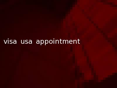 visa usa appointment