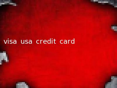 visa usa credit card
