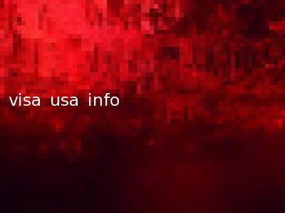 visa usa info
