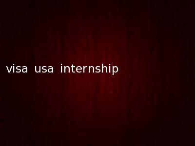 visa usa internship