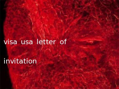 visa usa letter of invitation
