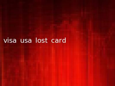 visa usa lost card