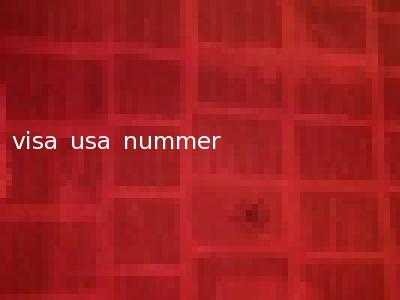 visa usa nummer