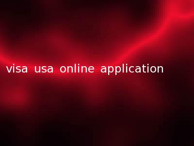visa usa online application