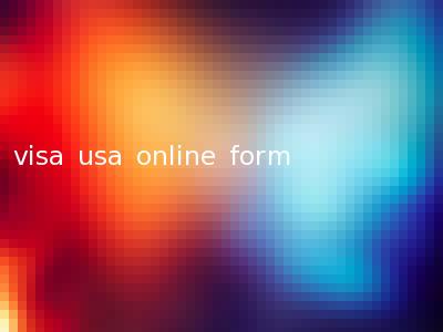 visa usa online form