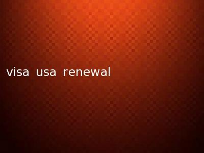 visa usa renewal