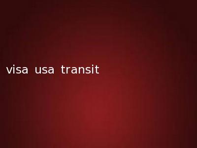 visa usa transit