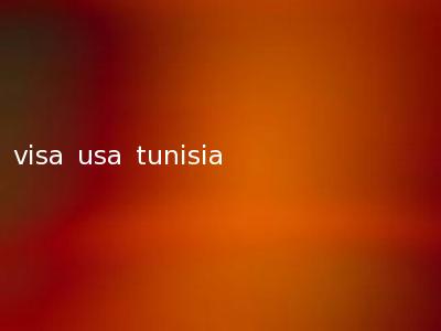 visa usa tunisia