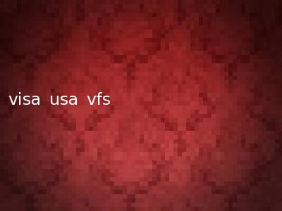visa usa vfs