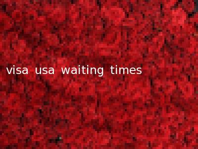 visa usa waiting times