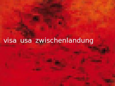 visa usa zwischenlandung