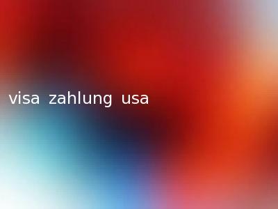 visa zahlung usa