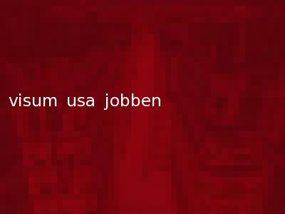 visum usa jobben