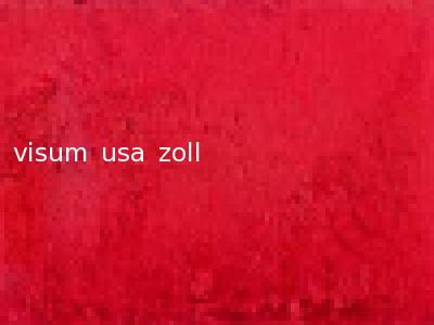 visum usa zoll