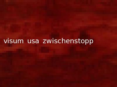 visum usa zwischenstopp