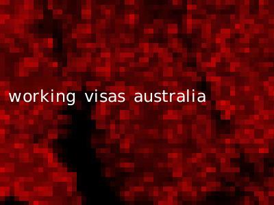 working visas australia