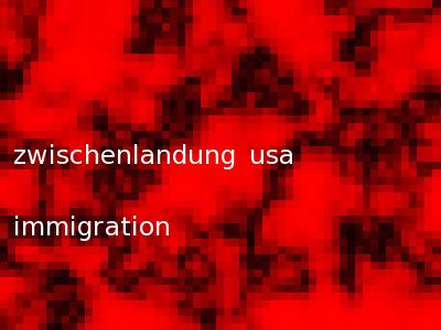 zwischenlandung usa immigration